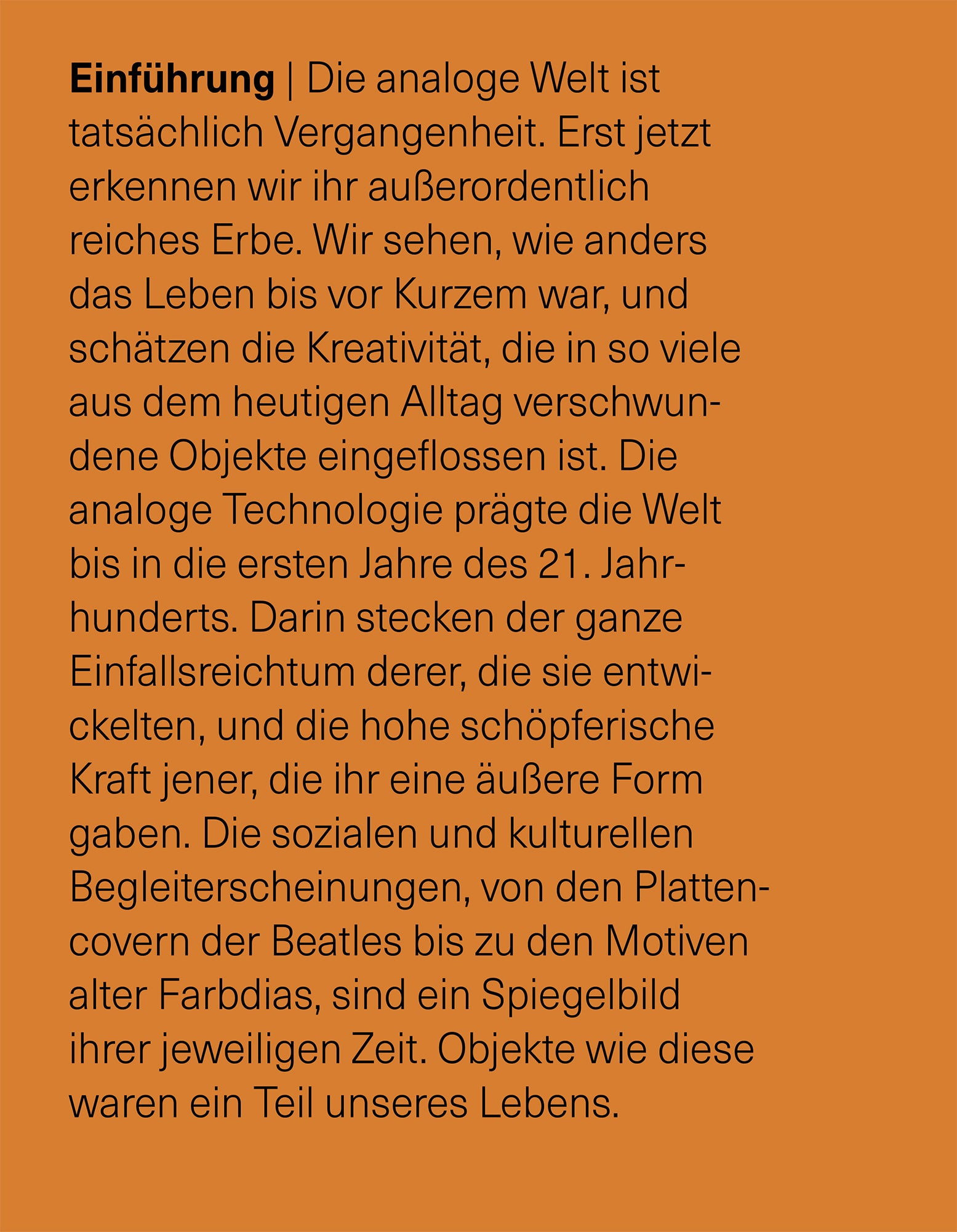 Analogique - Technologie intemporelle