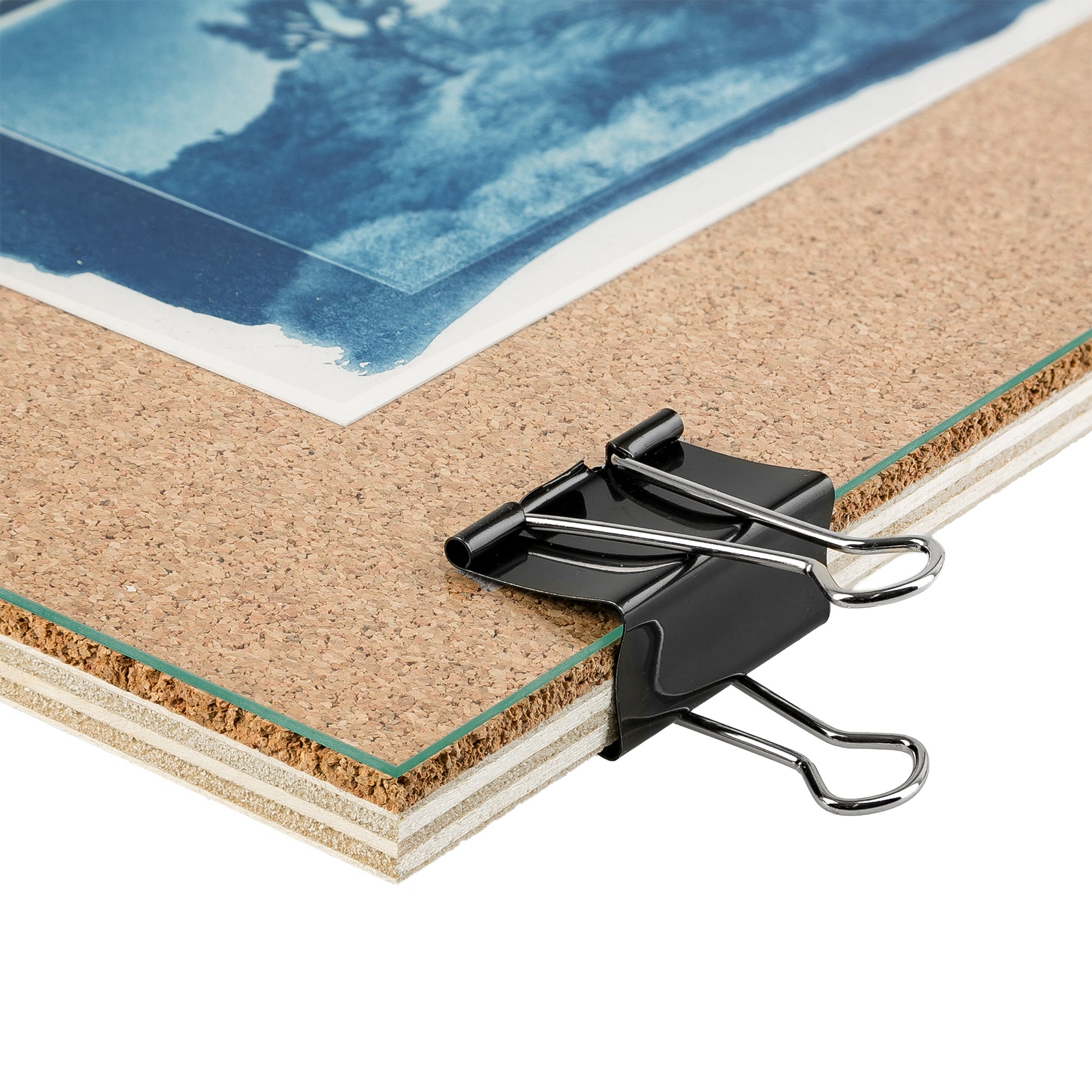 Cadre à clip pour cyanotype, solarfast, argyrotype (24x30cm)