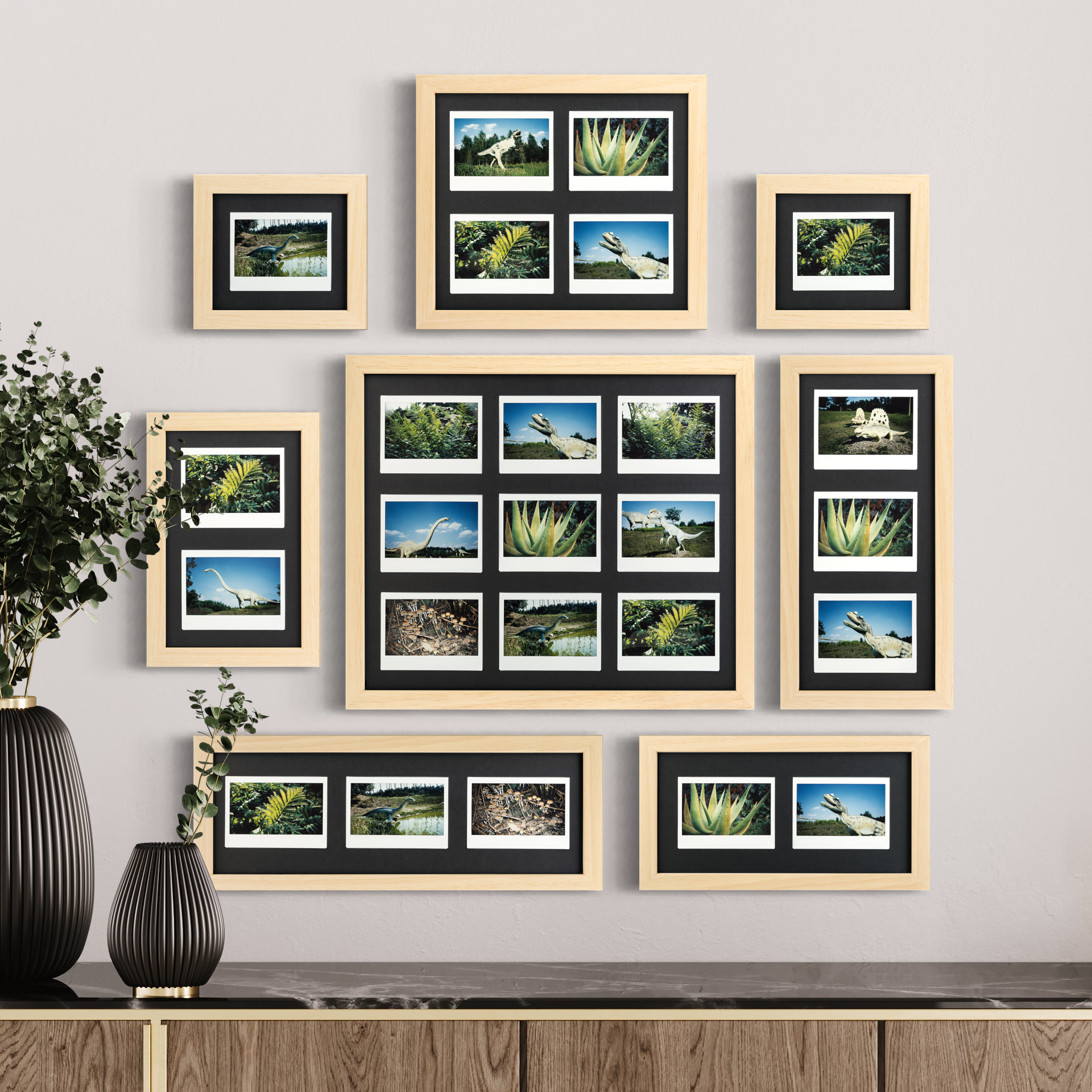 Cadre photo large Fuji Instax (naturel/noir)