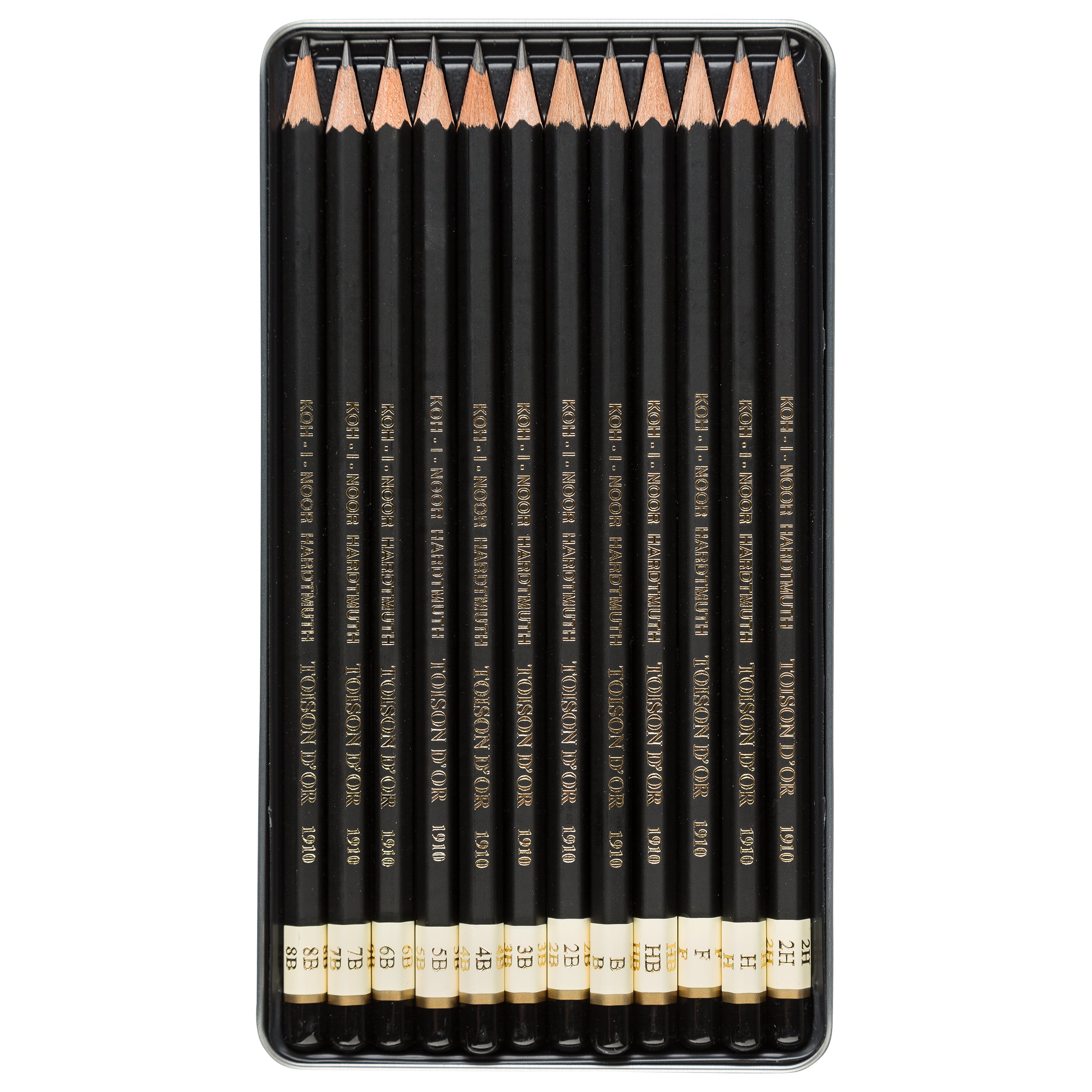 Crayons graphite TOISON D'OR degrés de dureté 8B-2H (12 pièces)