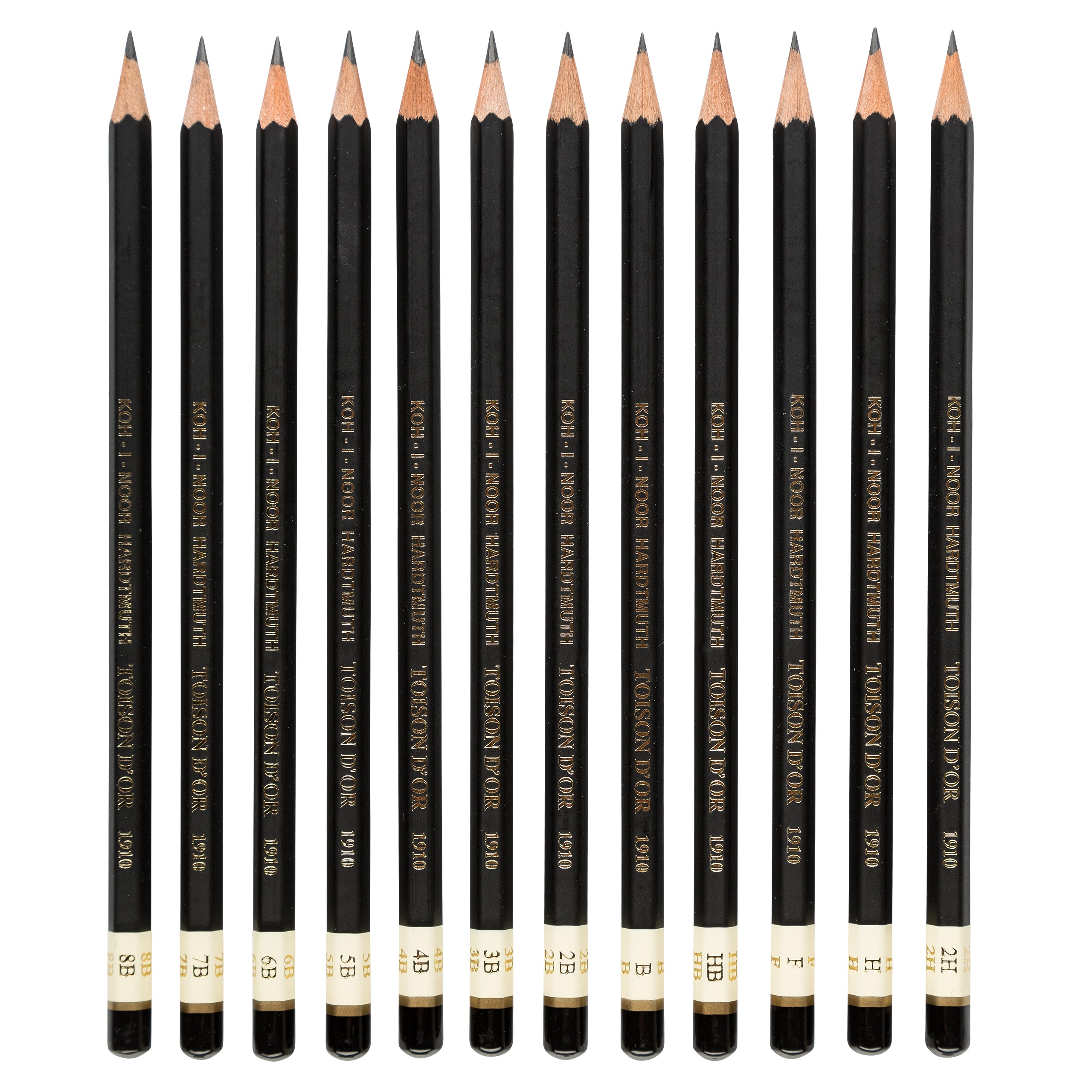 Crayons graphite TOISON D'OR degrés de dureté 8B-2H (12 pièces)