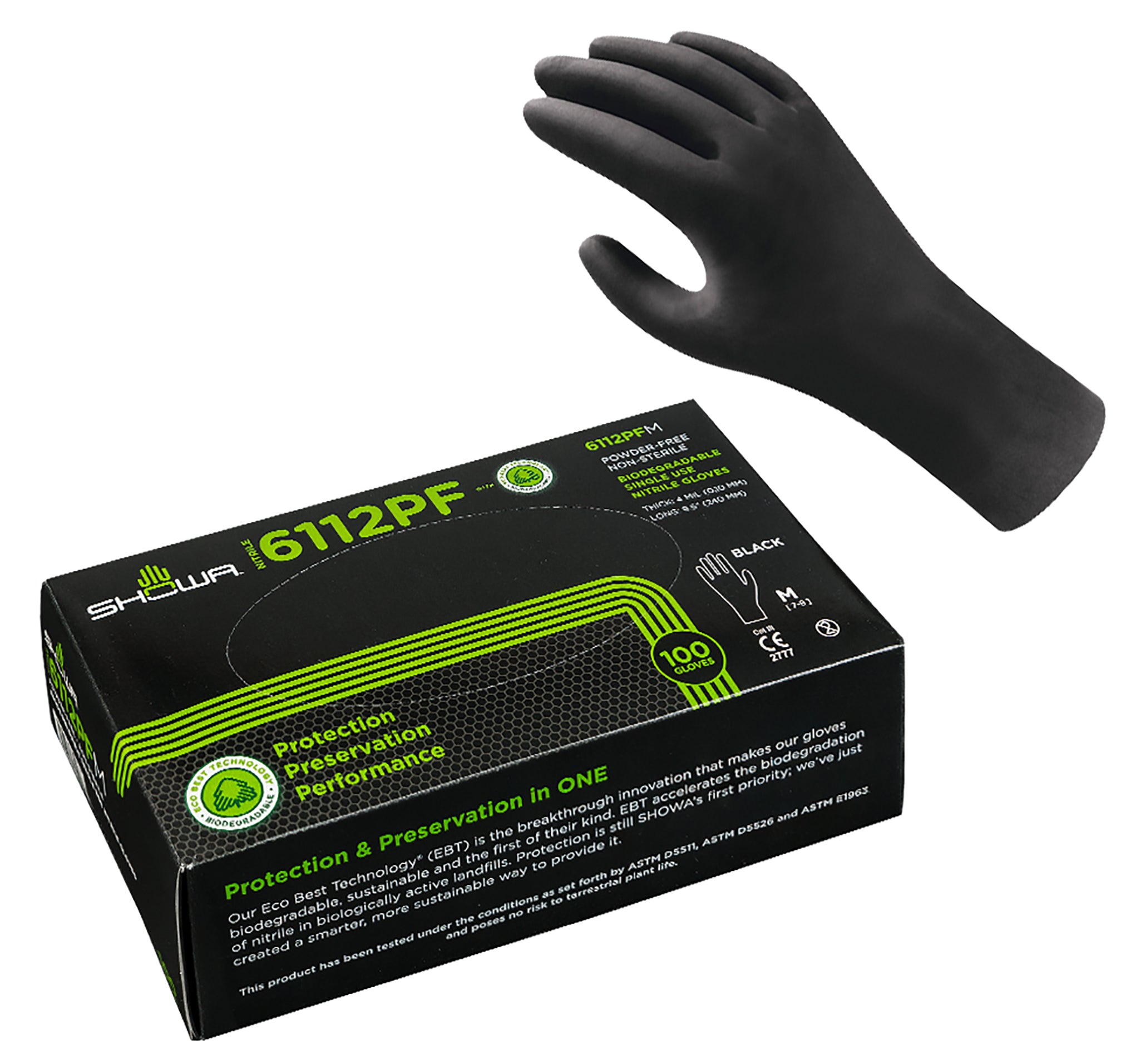showa nitril handschuhe Nitril Chemie Schutzhandschuhe SHOWA 6112PF