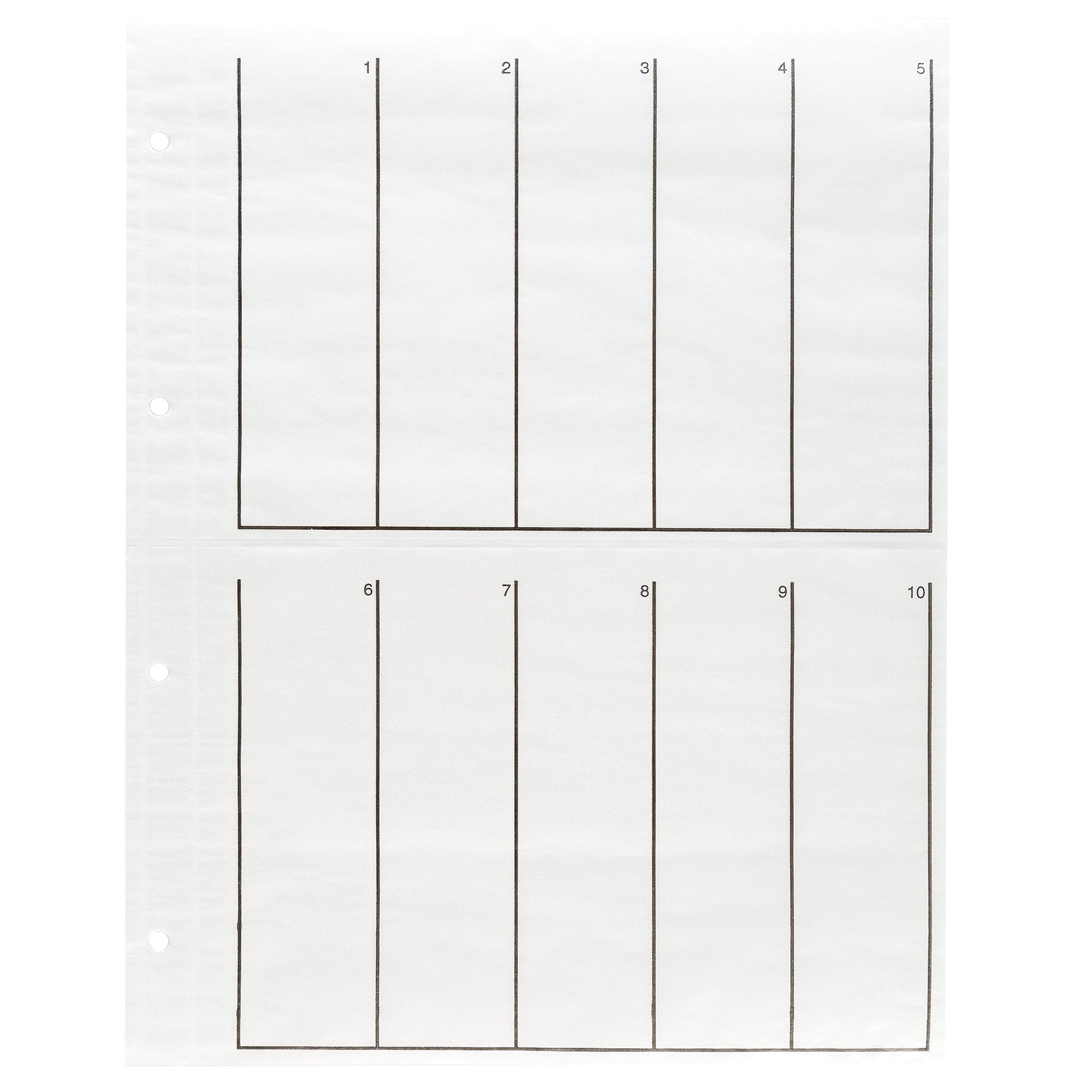 Pochettes négatives en papier cristal pour KB - bandes de 4