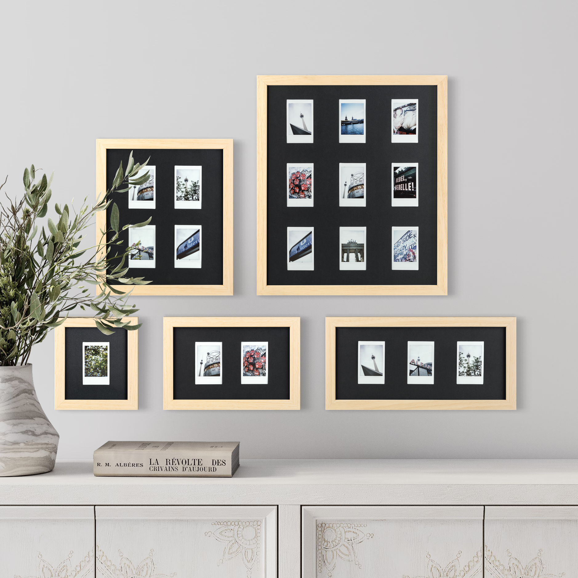 Fuji Instax Mini Bilderrahmen (natur/schwarz)