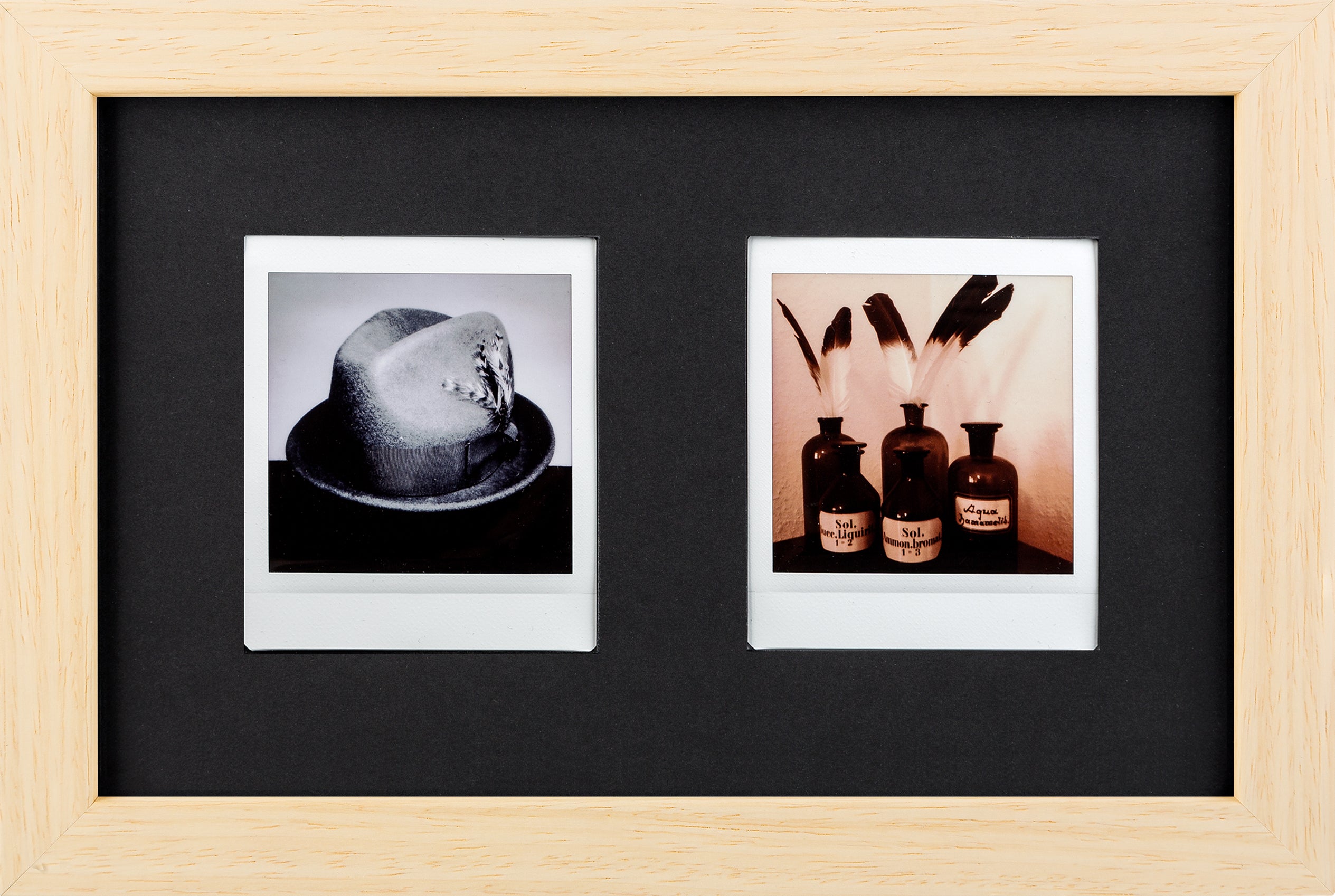 Cadre photo carré Fuji Instax (naturel/noir)