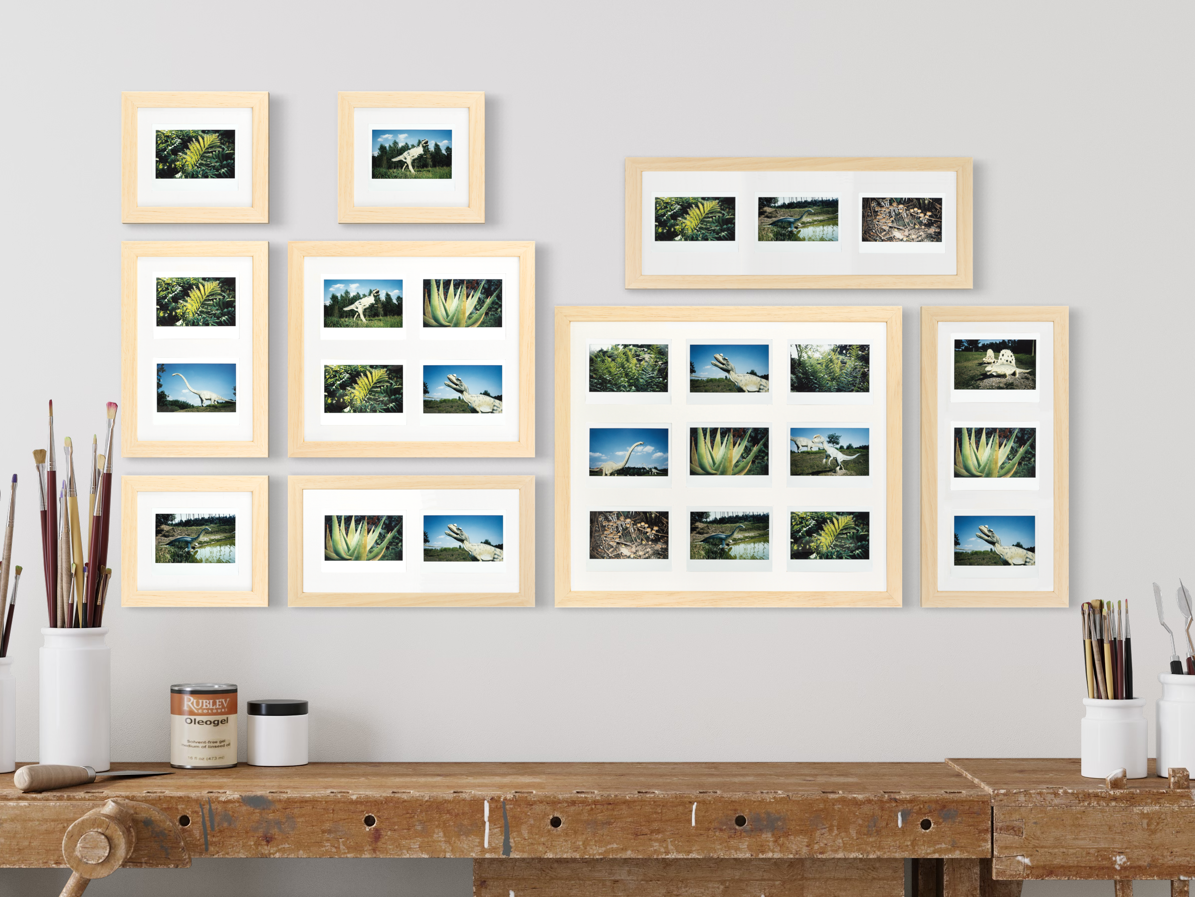 Cadre photo large Fuji Instax (naturel/blanc)